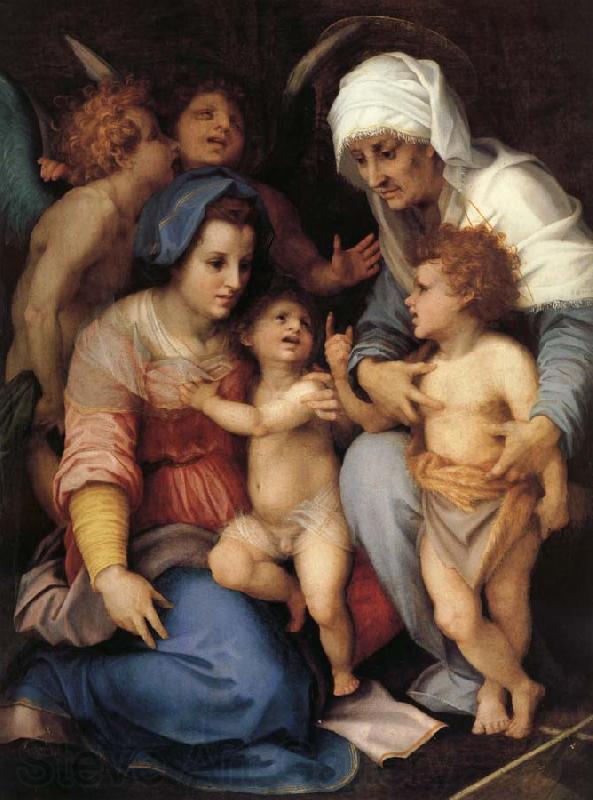Andrea del Sarto,Andrea d Agnolo di Francesco dit Sainte Famille aux Anges Norge oil painting art